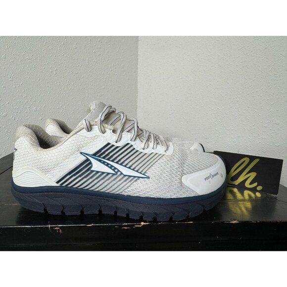Mens Altra Provision White Navy Athletic Running Shoes ALOA4PEA103